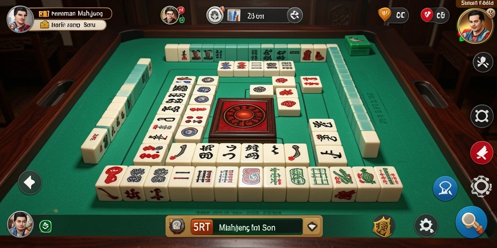 Tampilan gameplay menarik dari permainan Mahjong 5RT.
