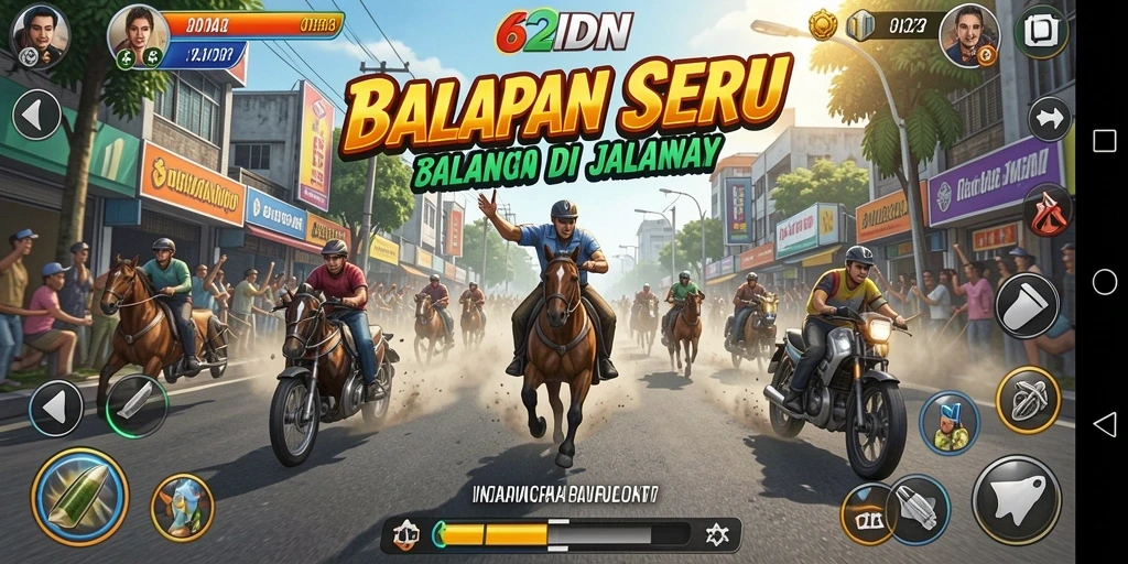 Screenshot 62IDN menampilkan aksi balapan mendebarkan di lintasan.