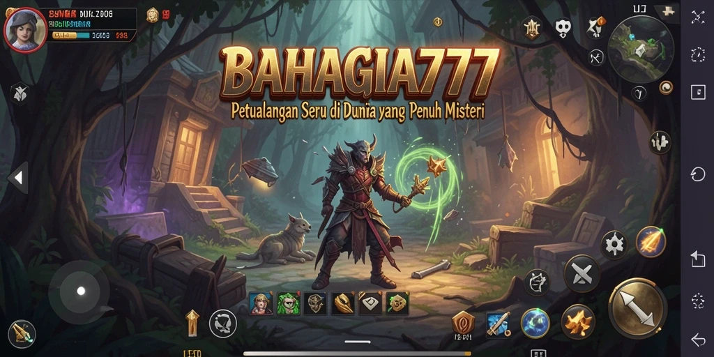 Screenshot utama BAHAGIA777 menampilkan aksi petualangan yang mendebarkan.