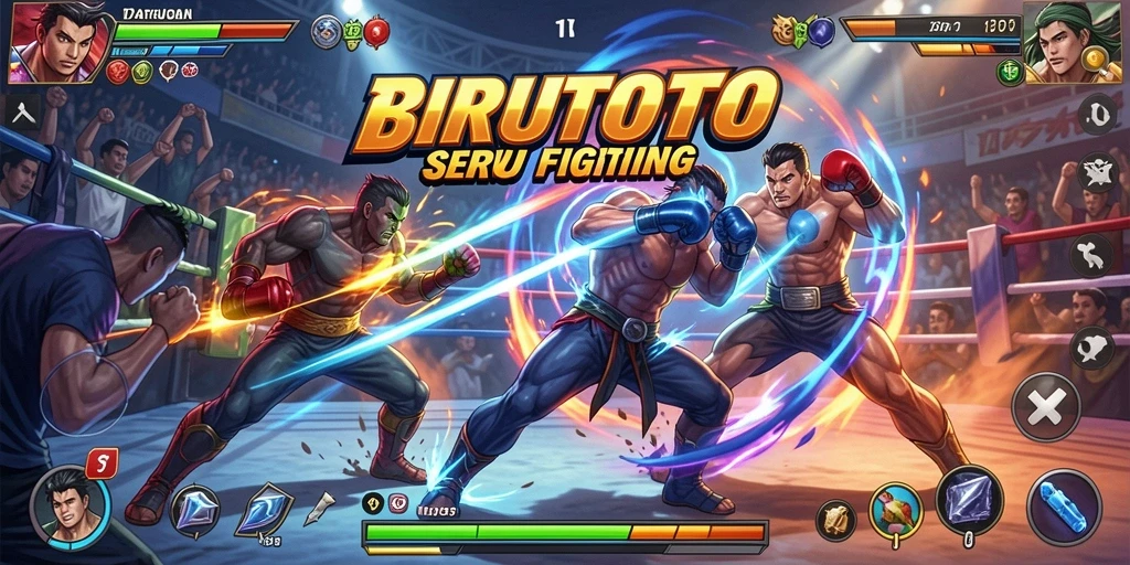 Gameplay seru BIRUTOTO dengan aksi pertarungan yang menegangkan.
