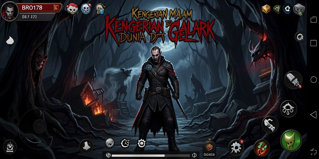Tangkapan layar menampilkan suasana menyeramkan gameplay HOROR.