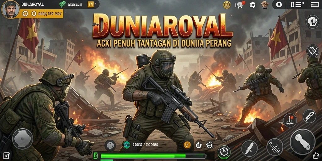 Tampilan menarik dari gameplay DUNIAROYAL yang penuh aksi.