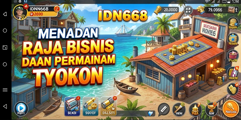 Tangkapan layar IDN668 dengan gameplay menakjubkan dari dunia bisnis.