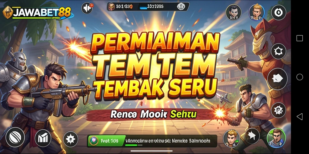 Screenshot menunjukkan aksi seru dalam permainan TPS JAWABET88.