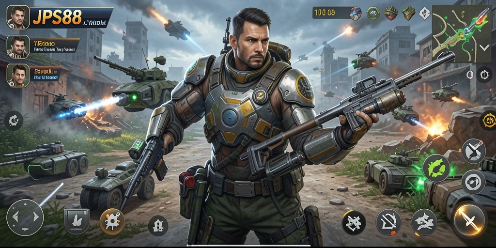 Screenshot gameplay menampilkan aksi strategi yang mendebarkan.