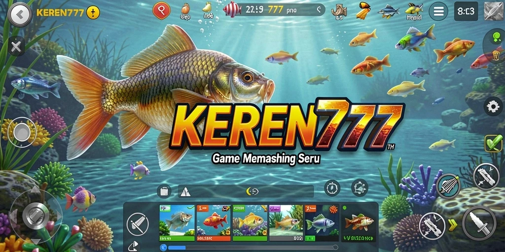 Screenshot gameplay KEREN777 menampilkan momen seru memancing.