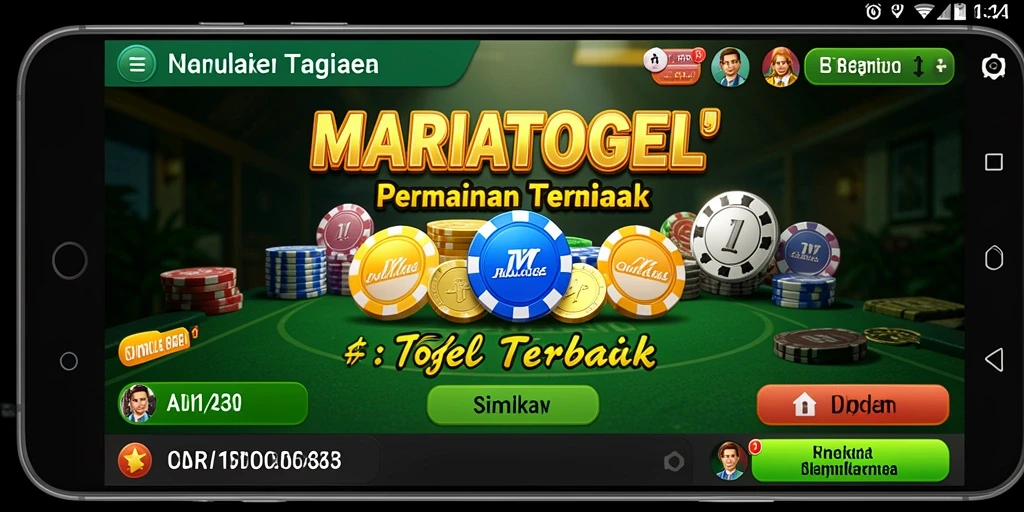 Screenshot utama MARIATOGEL menunjukkan gameplay menarik dalam simulasi togel.
