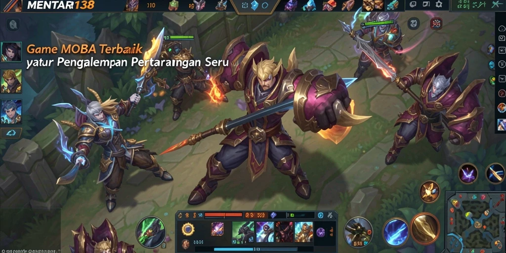 Tampilan gameplay seru di arena <strong>MENTARI138</strong> MOBA.