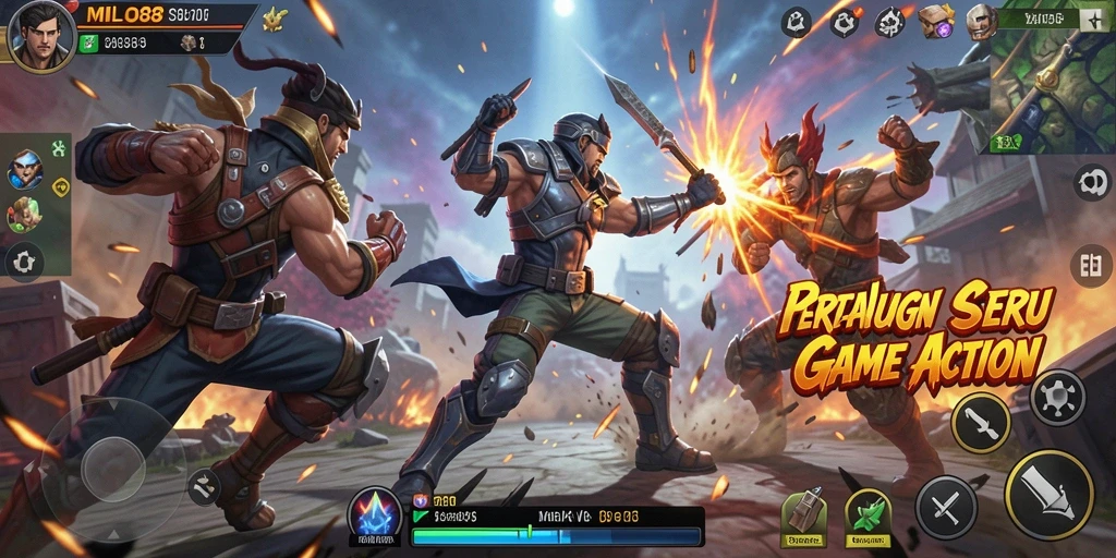 Tampilan gameplay <strong>MILO88</strong> yang penuh aksi dan grafis mengesankan.