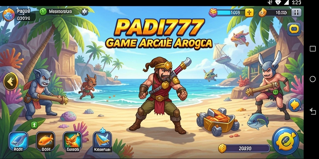 Tampilan gameplay PADI777 yang seru dan penuh tindakan Arcade.