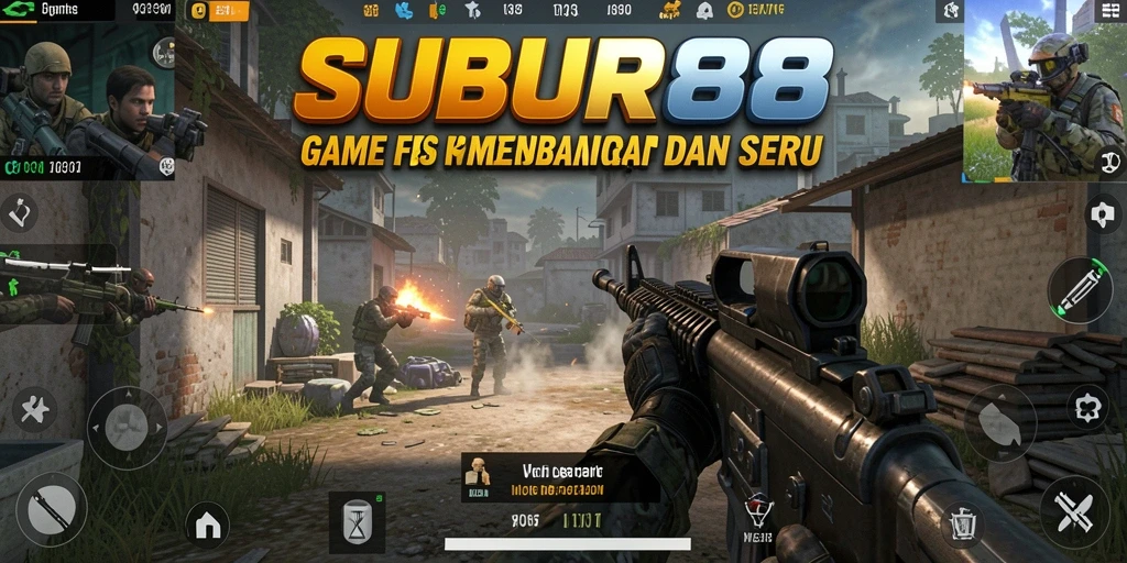 Tampilan mendebarkan dari gameplay SUBUR88 dengan aksi FPS yang intens.
