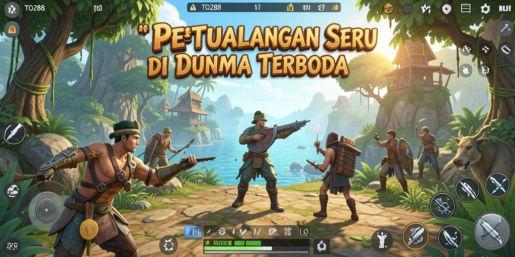Tampilan gameplay Open World yang menakjubkan dan penuh warna.