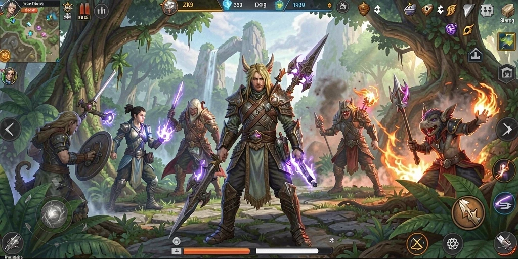 Screenshot menampilkan aksi pertarungan seru di dunia <strong>ZK9</strong>.